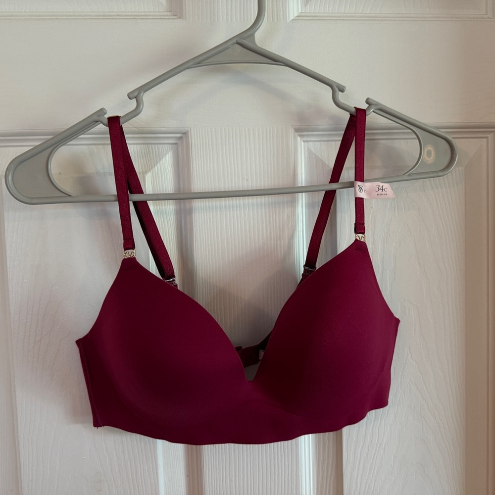 Victoria’s Secret Dream Angels Bra, Size 34C – Deep Raspberry - New!!